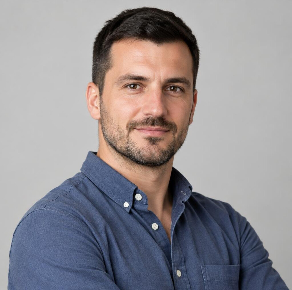 Portrait of a bearded man in his thirties